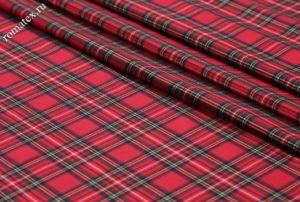 Ткань для летнего пальто Костюмная «Шотландка»