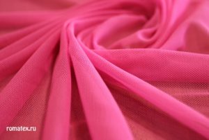 Ткань Прозрачная Сетка трикотажная цвет розовый неон