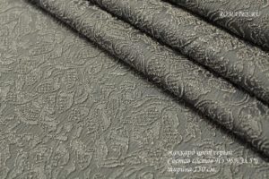 Однотонная портьерная ткань Жаккард цвет серый