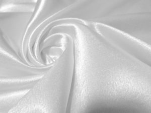 Ткань костюмная Креп сатин цвет белый