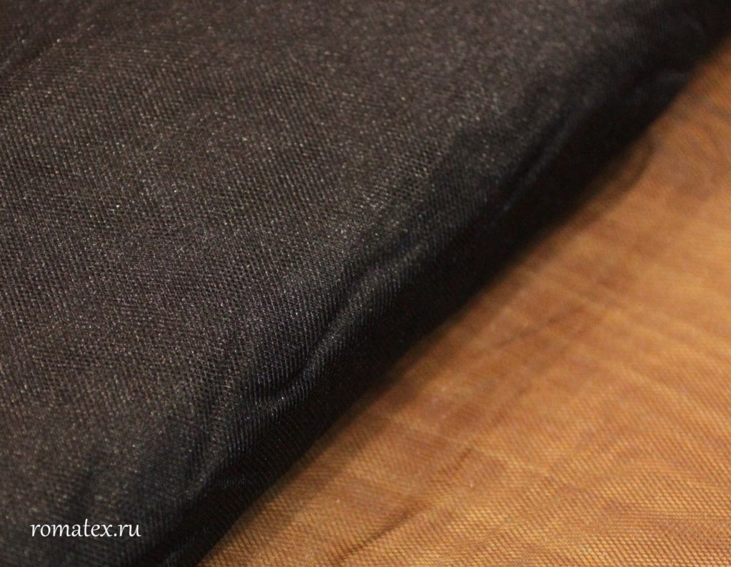 Ткань сетка металлик цвет черный