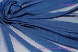 Ткань сетка трикотажная цвет васильковый (синий)