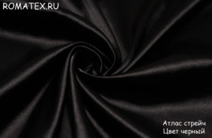 Ткань атлас стрейч цвет черный